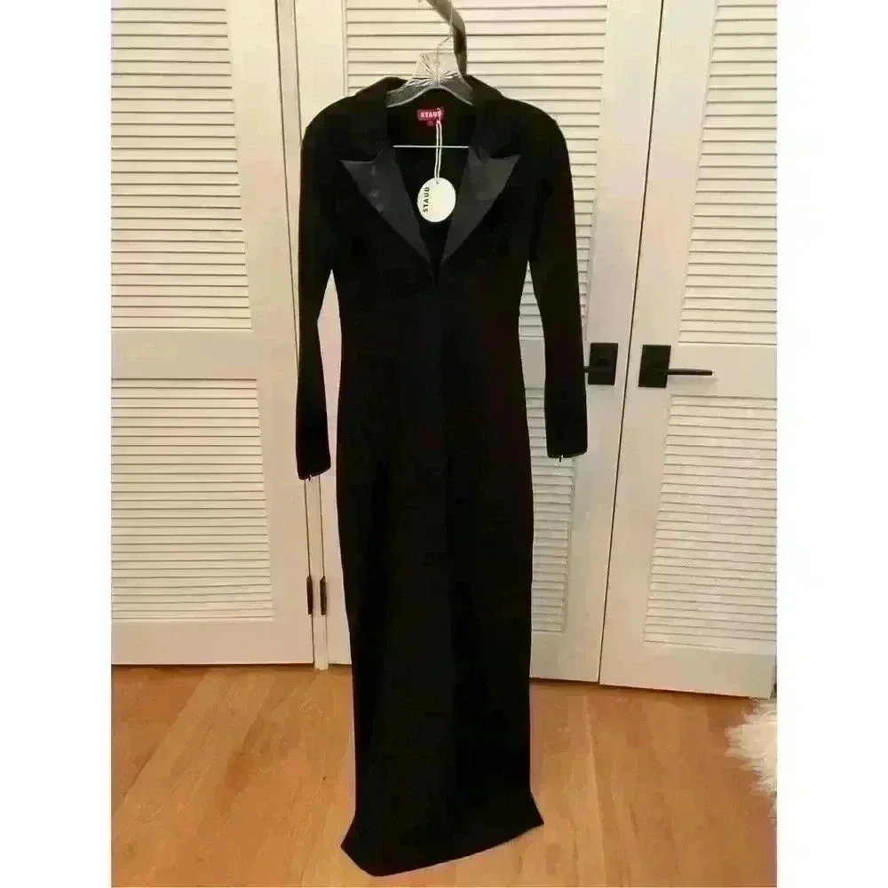 Staud Humboldt Dress Black Sz M Brand New - Picture 5 of 10